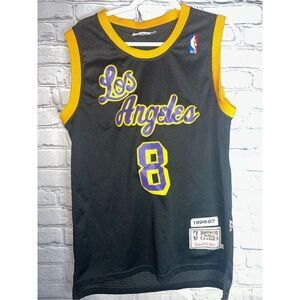 Kobe Bryant Mitchell & Ness Lakers Jersey - 1996-97 Black Hardwood Classics - Si